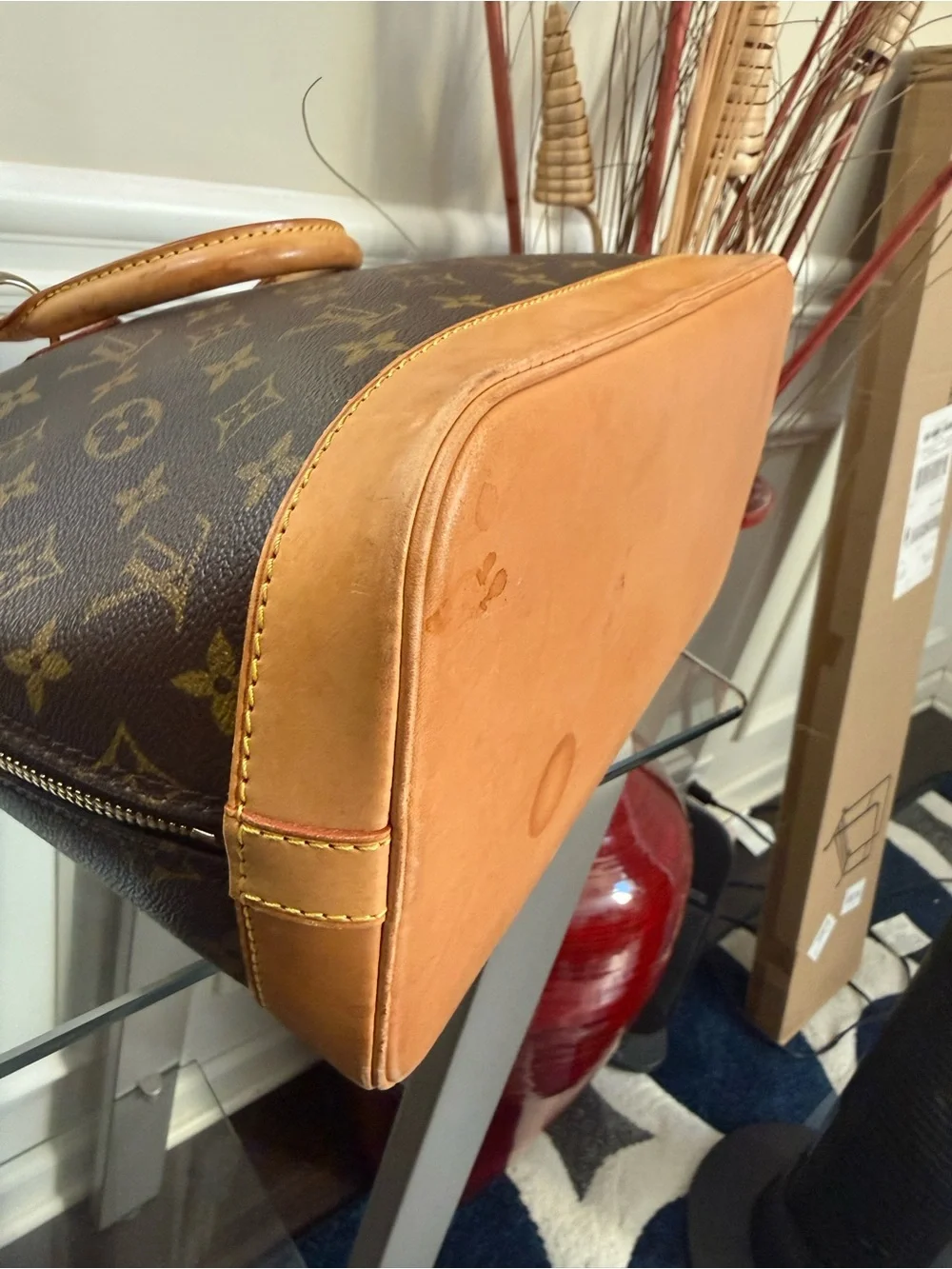 Louis Vuitton Monogram Alma PM Handbag in Brown and Tan